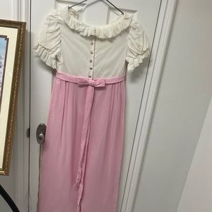 Pink and White 1960’s Gown